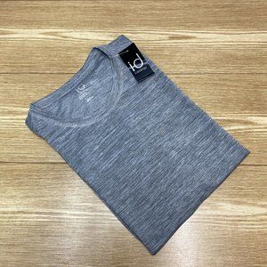 Mens Tee T-Shirt Large Ideology Performance Gray Gym Workout Sports Training NWT